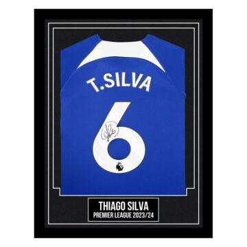 Thiago Silva Signed Framed Chelsea Shirt - Premier League 2023/24