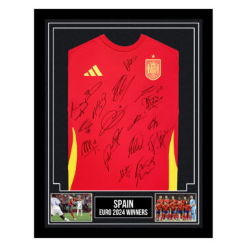 Signed Spain Framed Shirt - Euro 2024 Winners