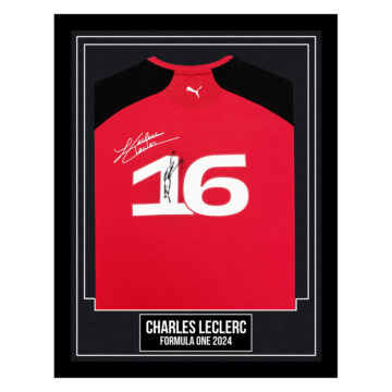 Charles Leclerc Signed Framed Shirt - Formula One 2024