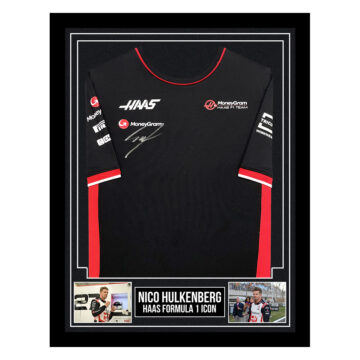 Signed Nico Hulkenberg Framed Shirt - Haas Formula 1 Icon