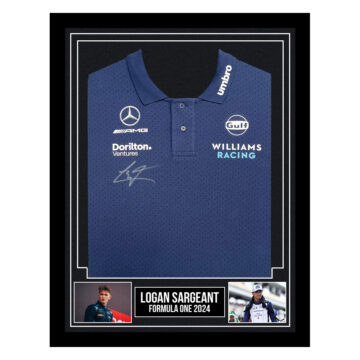 Signed Logan Sargeant Framed Shirt - Formula One 2024