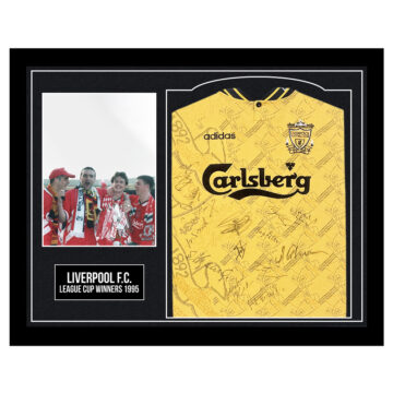 Signed Liverpool F.C. Framed Shirt - League Cup Winners 1995