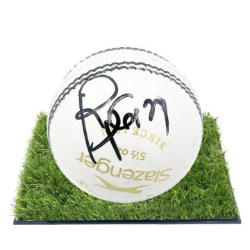 Signed R. P. Singh Framed Ball - India CWC Winner 2007