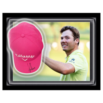 Signed Sam Burns Hat Framed Dome - Golf Icon Autograph