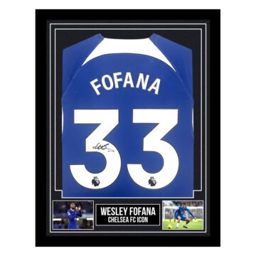 Signed Wesley Fofana Framed Shirt - Chelsea FC Icon
