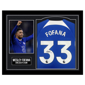 Framed Wesley Fofana Signed Shirt - Chelsea FC Icon