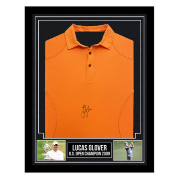 Signed Lucas Glover Framed Shirt - U.S. Open Champion 2009