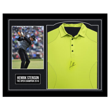 Framed Henrik Stenson Signed Shirt - The Open Champion 2016