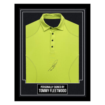 Framed Tommy Fleetwood Signed Shirt - Golf Icon Autograph