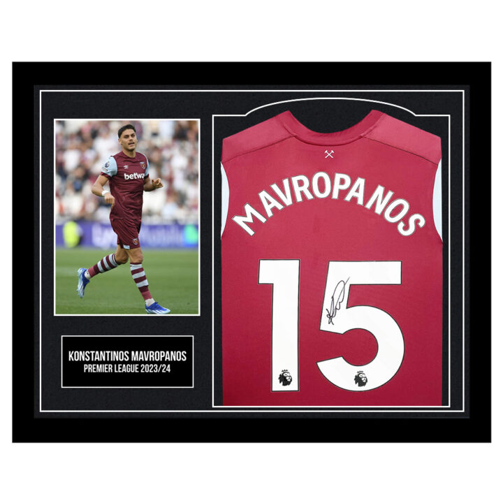 Framed Konstantinos Mavropanos Signed Shirt - Premier League 2023/24