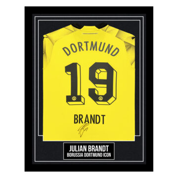 Julian Brandt Signed Framed Shirt - Borussia Dortmund Icon