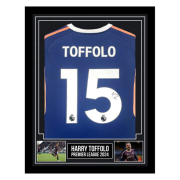Signed Harry Toffolo Framed Away Shirt - Premier League 2024