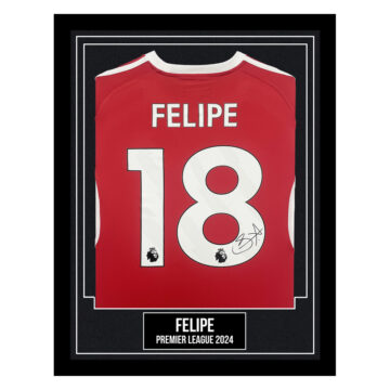 Felipe Signed Framed Home Shirt - Premier League 2024