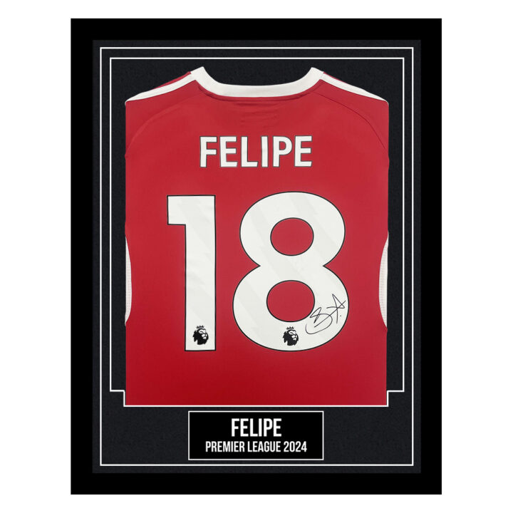 Felipe Signed Framed Home Shirt - Premier League 2024