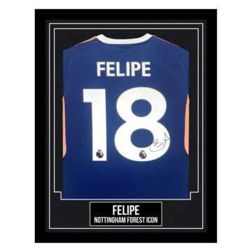 Felipe Signed Framed Shirt - Nottingham Forest Icon