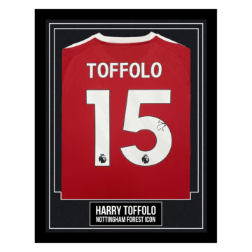 Harry Toffolo Signed Framed Shirt - Nottingham Forest Icon