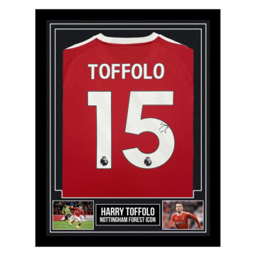 Signed Harry Toffolo Framed Shirt - Nottingham Forest Icon