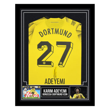Signed Karim Adeyemi Framed Shirt - Borussia Dortmund Icon