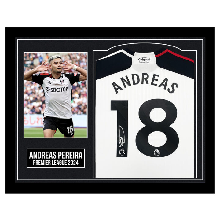 Framed Andreas Pereira Signed Shirt - Premier League 2024