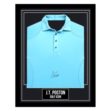 J. T. Poston Signed Framed Shirt - Golf Icon Autograph