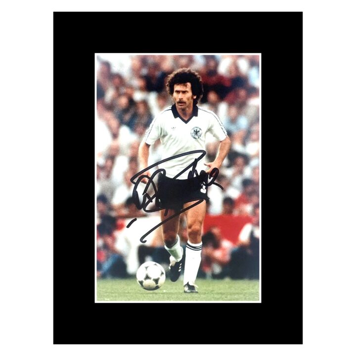 Signed Paul Breitner Photo Display - 8x6 Germany Genuine Autograph
