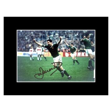 Signed John Aldridge Photo Display - 8x6 Republic Of Ireland Icon Autograph