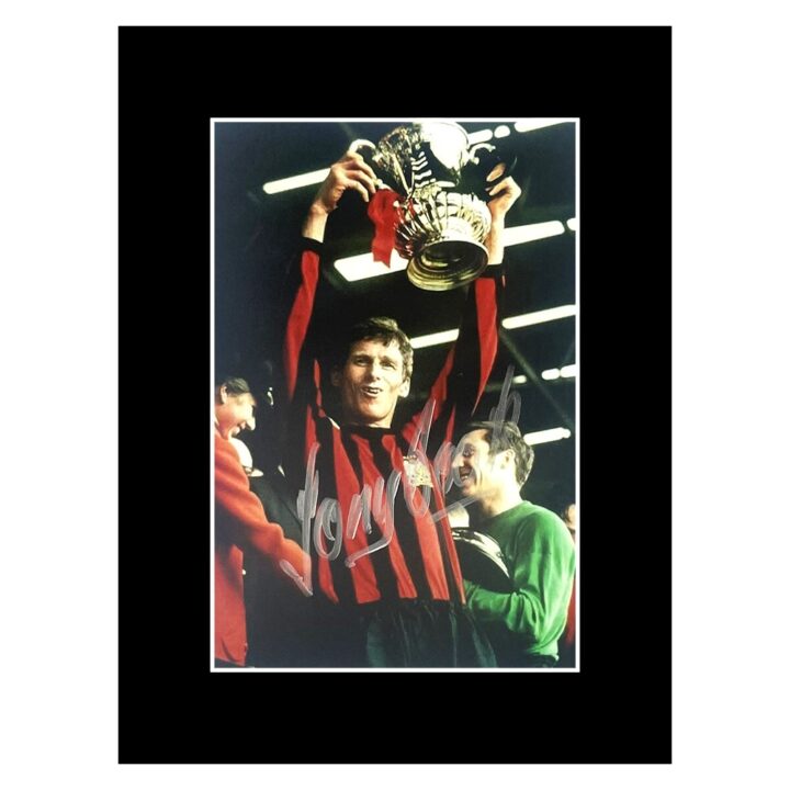 Signed Tony Book Photo Display - 8x6 FA Cup Winner 1969