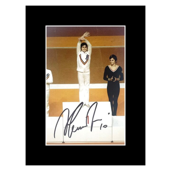 Signed Nadia Comaneci Photo Display - 8x6 Five-Time Olympic Champion