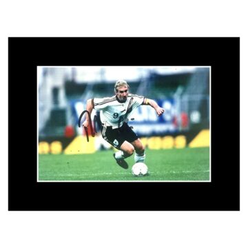 Signed Rudi Voller Photo Display - 8x6 Germany Icon