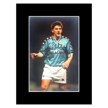 Signed Peter Beardsley Photo Display - 8x6 Manchester City Icon