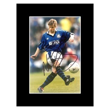 Signed Nick Barmby Photo Display - 8x6 Everton Icon Autograph
