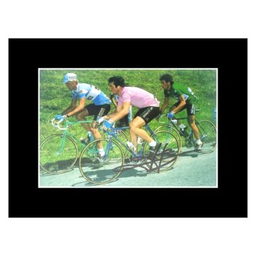 Signed Bernard Hinault Photo Display - 8x6 Cycling Icon Autograph