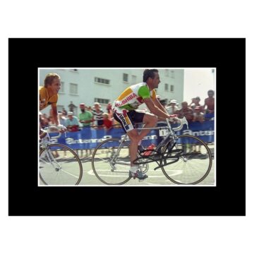Signed Bernard Hinault Photo Display - 8x6 Cycling Genuine Autograph