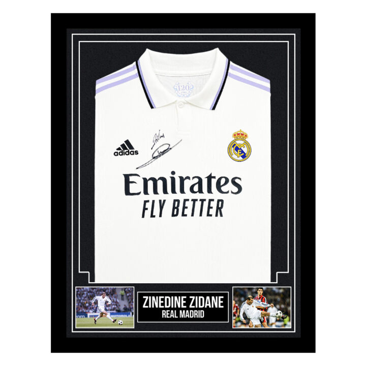 Signed Zinedine Zidane Framed Shirt - Real Madrid Autograph