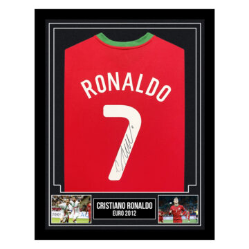 Signed Cristiano Ronaldo Framed Shirt - Portugal Euro 2012