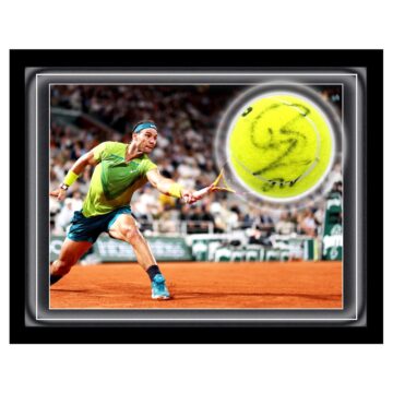Signed Rafael Nadal Ball Framed Dome – Roland Garros Champion 2022