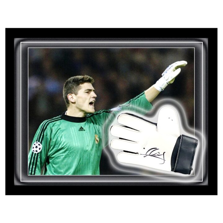 Signed Iker Casillas Glove Framed Dome - Champions League Winner 2002