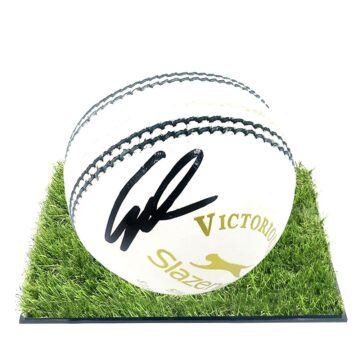 Signed Gus Atkinson Framed Ball - England Cricket Icon