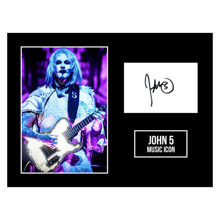 Signed John 5 Photo Display 16x12 - Music Icon Autograph