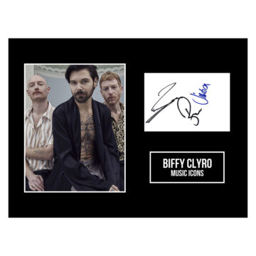 Signed Biffy Clyro Photo Display 16x12 - Music Icons
