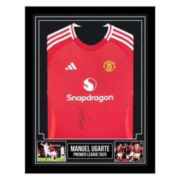 Signed Manuel Ugarte Framed Shirt - Premier League 2025
