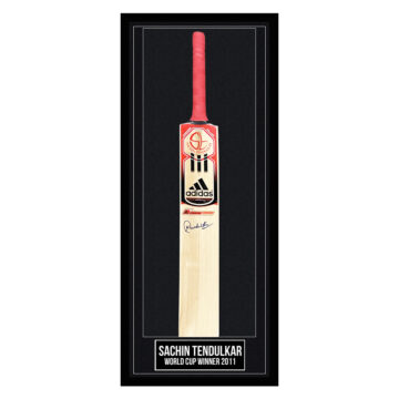 Signed Sachin Tendulkar Framed Bat - Cricket World Cup Winner 2011