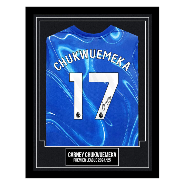 Signed Carney Chukwuemeka Framed Shirt - Premier League 2024/25