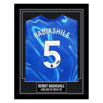 Benoit Badiashile Signed Framed Shirt - Chelsea FC 2024/25