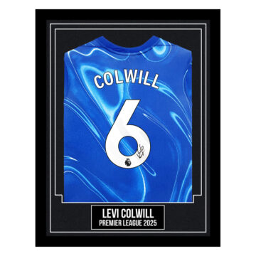 Levi Colwill Signed Framed Shirt - Premier League 2025