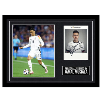Jamal Musiala Signed Framed Photo Display - 16x12 Germany Autograph