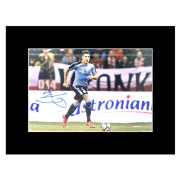 Signed Jose Maria Gimenez Photo Display 16x12 - Uruguay Icon