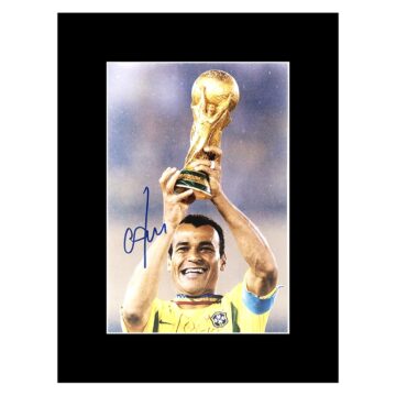 Signed Cafu Photo Display 16x12 - Brazil World Cup 2002