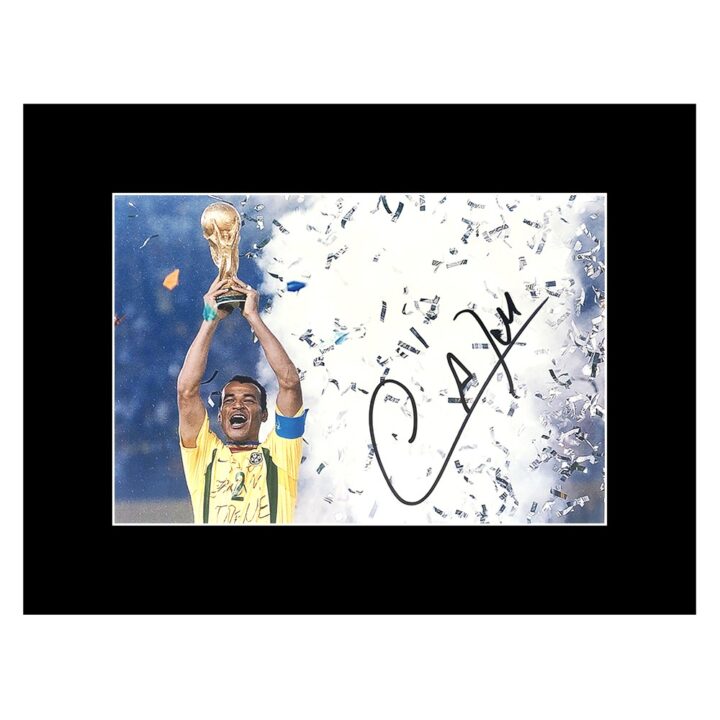 Cafu Signed Photo Display 16x12 - Brazil World Cup Winner 2002
