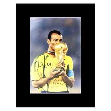 Cafu Signed Photo Display 16x12 - World Cup Winner 2002